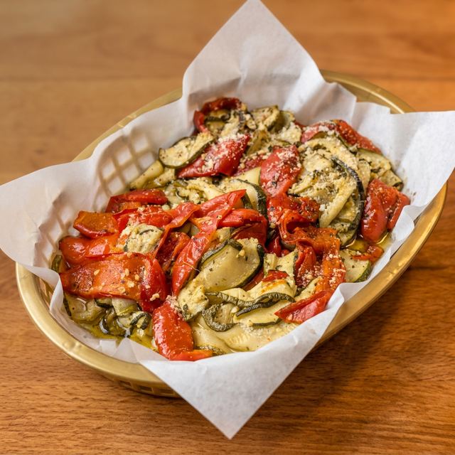 Roasted Zucchini & Peppers.